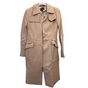 Banana Republic Italian Wool Coat Mario Bellucci Collection Size 2 Long Feminine